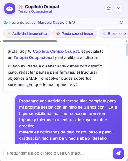 1. Consulta al Copiloto Clínico Ocupat
